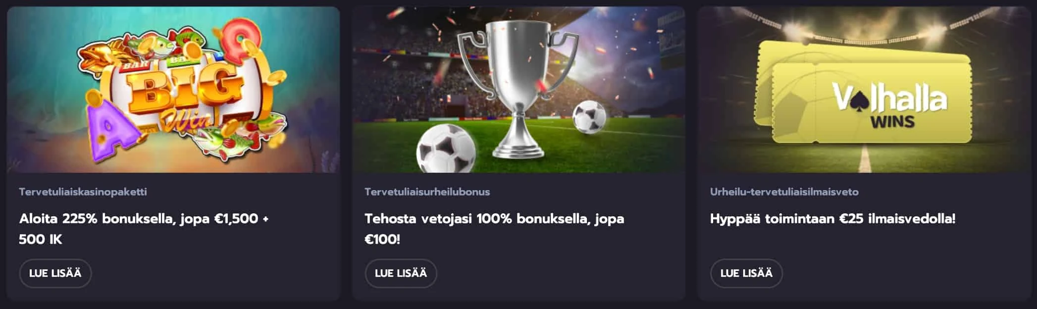 Valhalla Wins tarjoukset