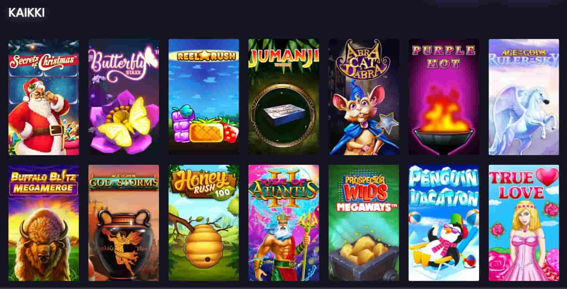 Winissimo Casino pelivalikoima