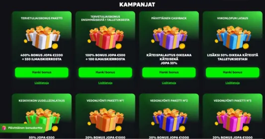 SpinMills Casino kampanjat