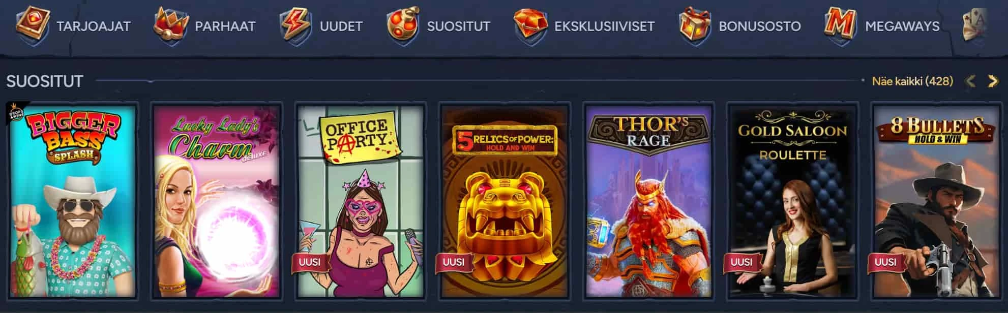 Betwarts Casino suositut pelit