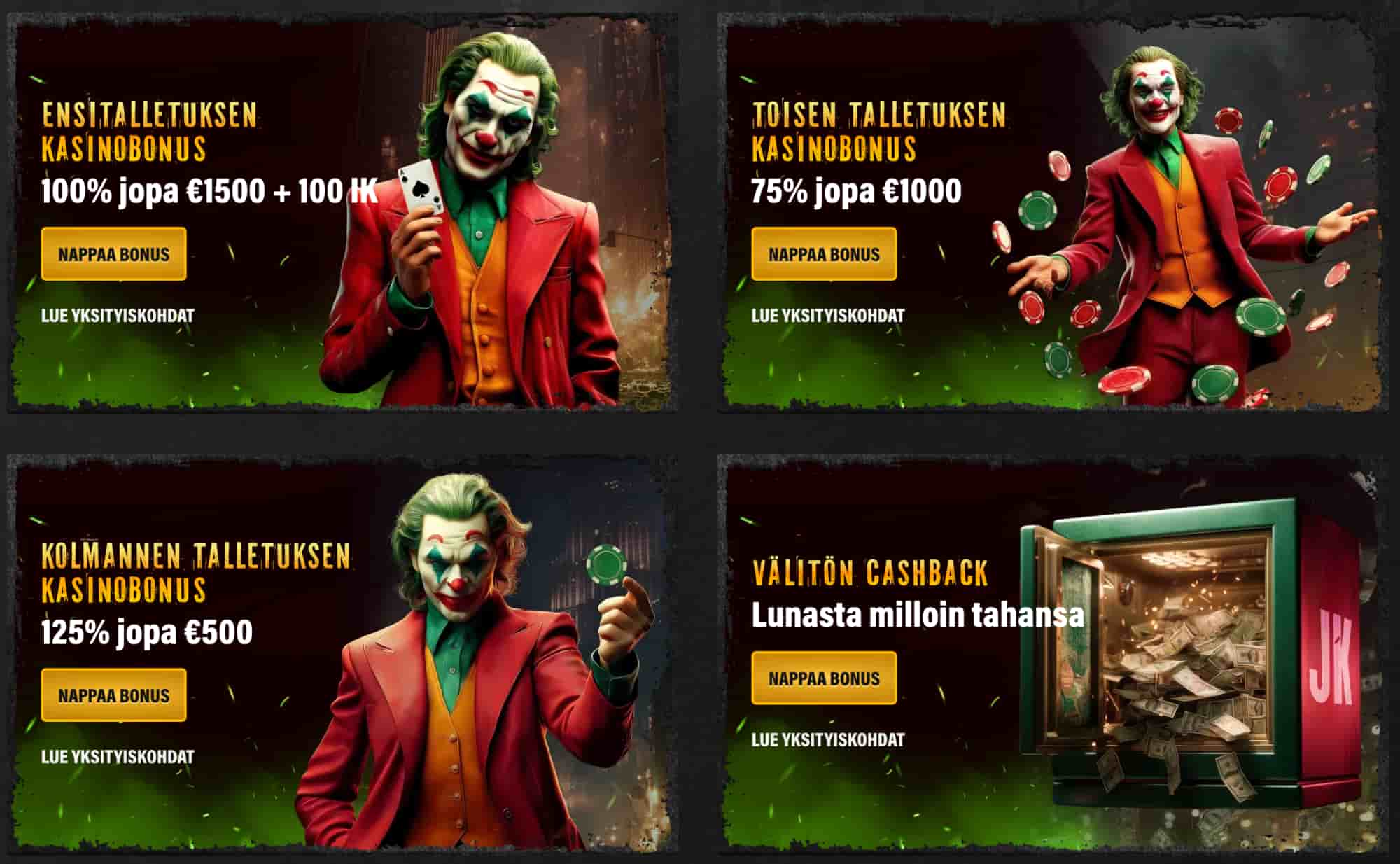 Jokery Casino bonus