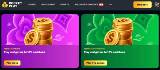 RocketPlay bonukset