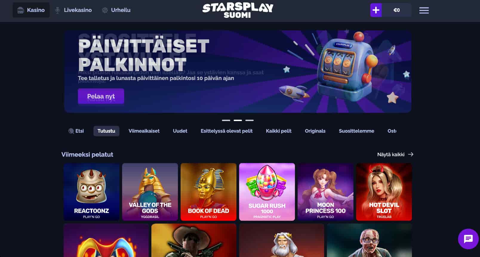 StarsPlay Casino arvostelu