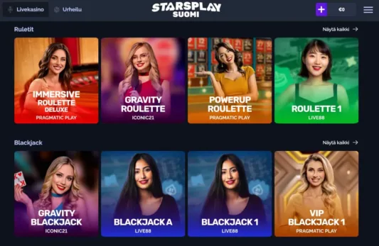 StarsPlay live kasino