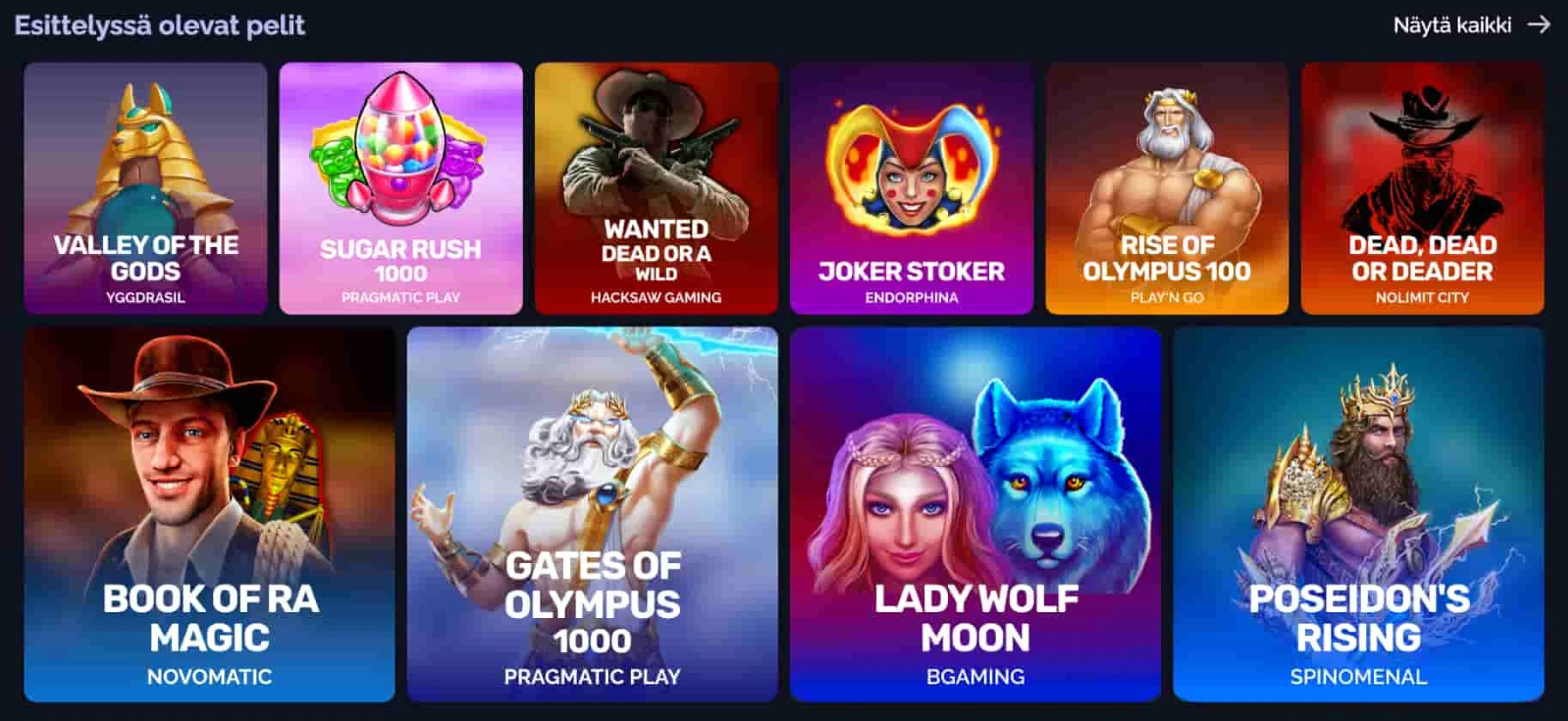 StarsPlay Casino slotit