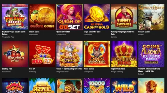 GGBet casinon kolikkopelit