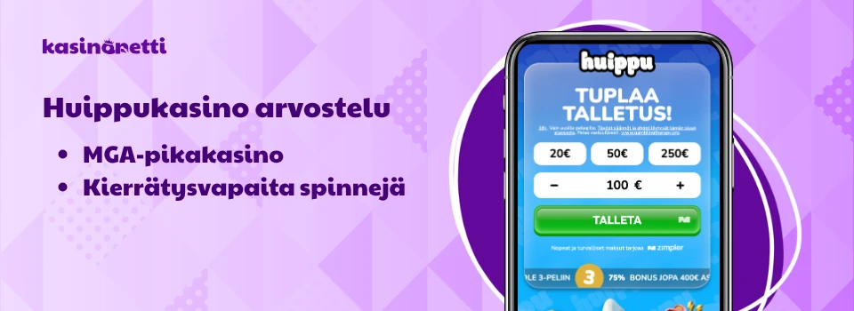 Huippukasino on verovapaa Zimpler Pay N Play