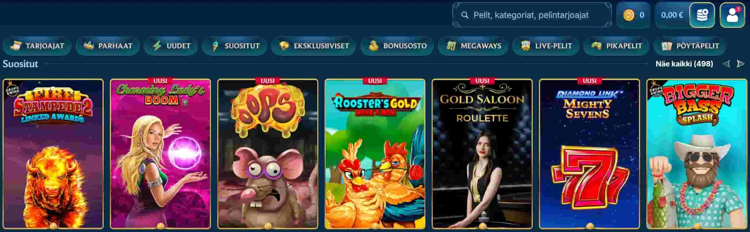 Aquawin Casino kolikkopelit