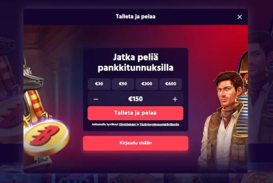Big Boost Casinon talletusnäkymä