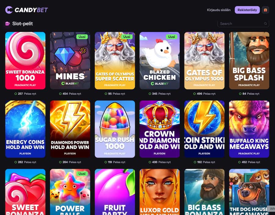 CandyBet Casino pelit