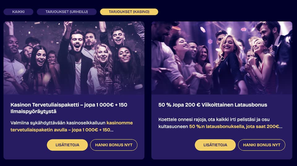 LuckNation Casino bonukset