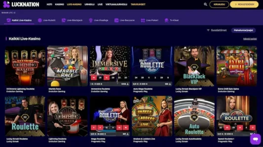 LuckNation live casino