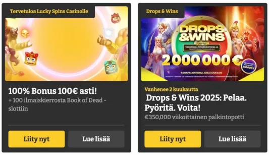 Lucky Spins Casino bonukset