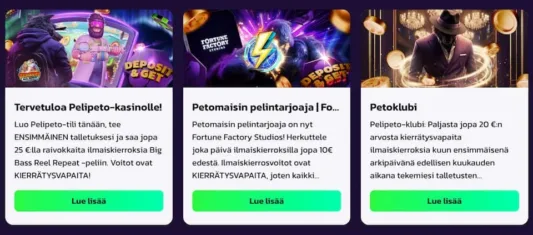 Pelipeto Kasino tarjoukset