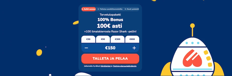 Buusti casinon tervetulopaketti