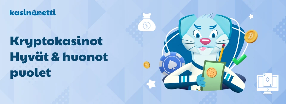 Kryptokasinot plussat ja miinukset