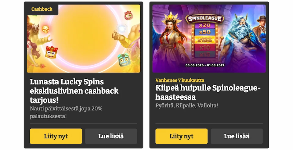 Lucky Spins Casinon kampanjat