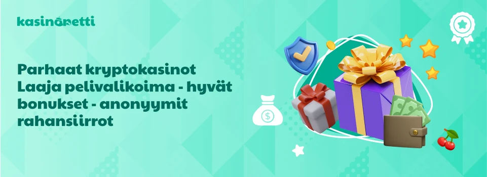 Parhaat kryprokasinot- laaja pelivalikoima, hyvät bonukset, anonyymit rahansiirrot