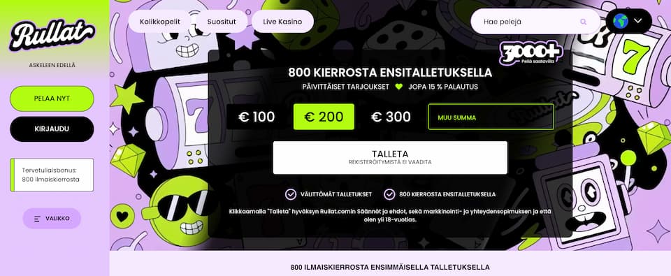 Rullat casinon etusivu
