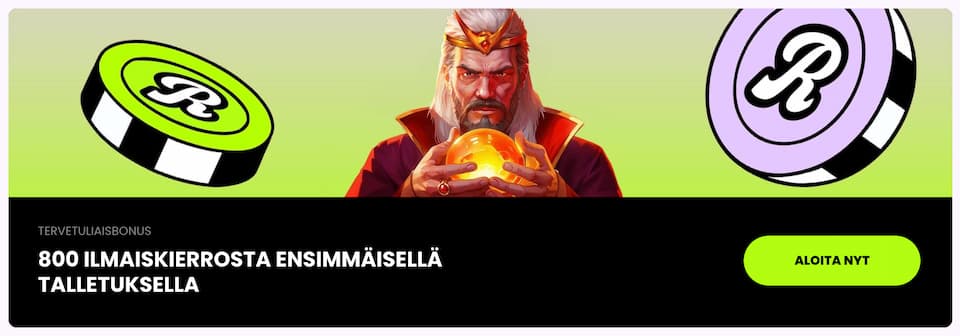 Rullat casinon tervetulotarjous