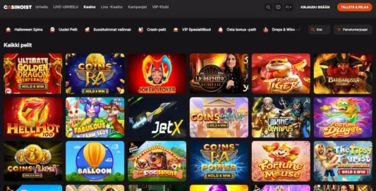 Casinoistin kaikki pelit ja alakategoriat