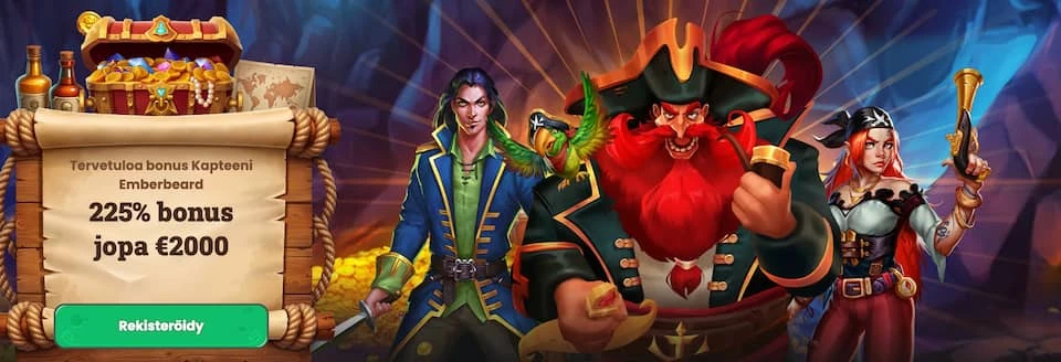 Corsaza Casinolla Kapteeni Emberbeard tarjoaa yhden bonuksista
