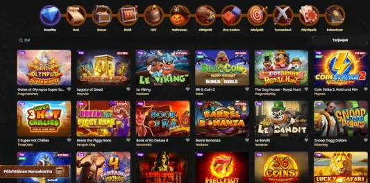 Corsaza Casinon pelit ja pelikategoriat