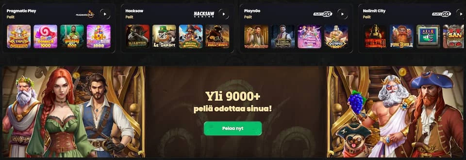 Corsaza tarjoaa yli 9 000 kasinopeliä