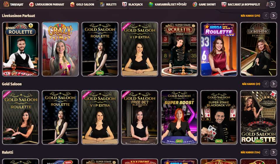 Dragonia Casinon livepelit