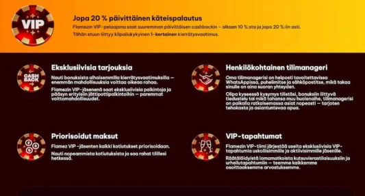 Flamez-Casino-VIP Flamez Casino palkitsee VIP-eduilla