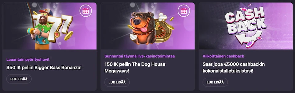 HotLoot Casino tarjoilee ilmaiskierroksia ja cashbackin