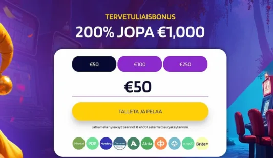 Joki Casino hoitaa talletukset pikana Briten avulla