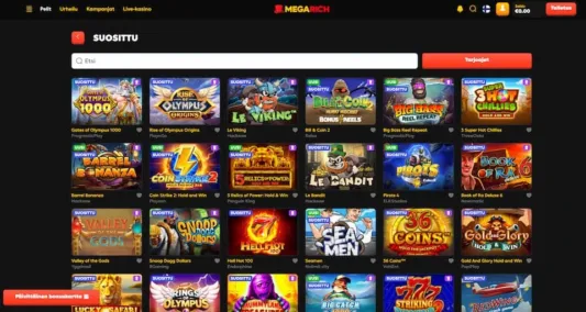Megarich Casino pelikirjasto