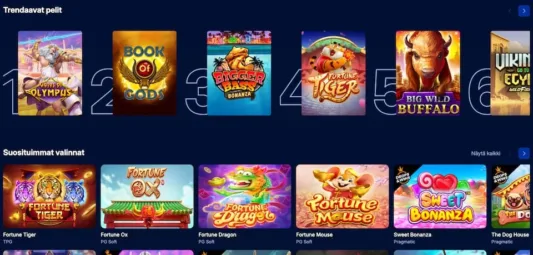 Spinny Casino trendaavat pelit ja suosituimmat valinnat