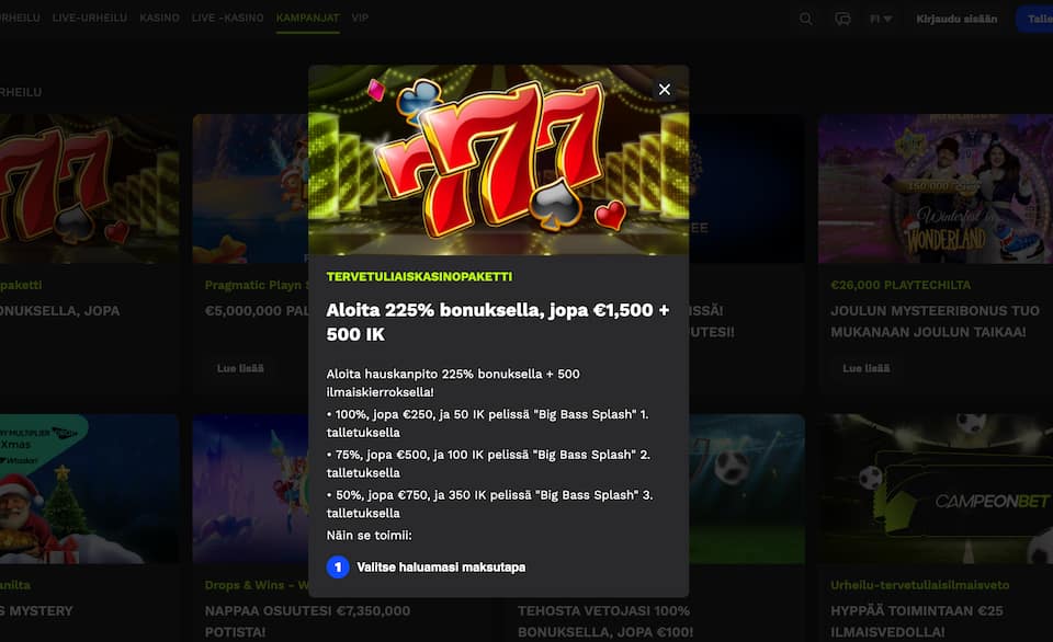 Campeonbet-tervetulobonus