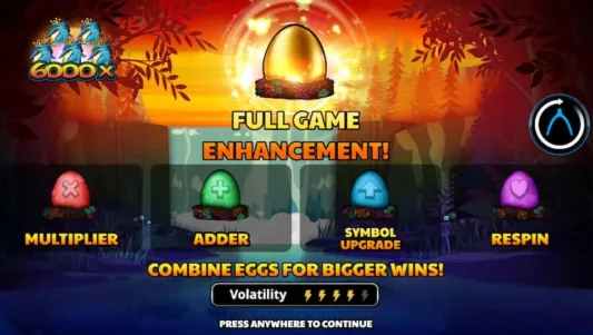 Kingfisher Rising -kolikkopelin aloitussivu