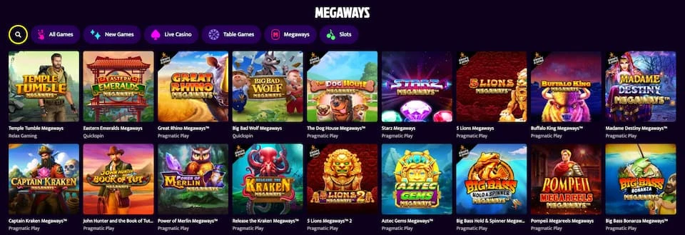 Nitro Winin Megaways-pelit omassa kategoriassaan