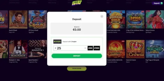 Nitrowin Casino talletus Zimplerin kautta