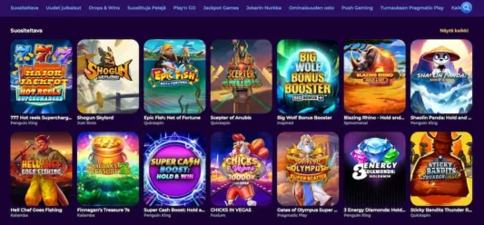 Ruhtinas Casinon pelisuositukset