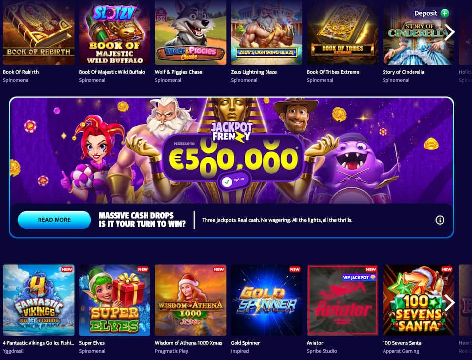 Slotzy Casinon turnauksissa jaossa jackpotteja