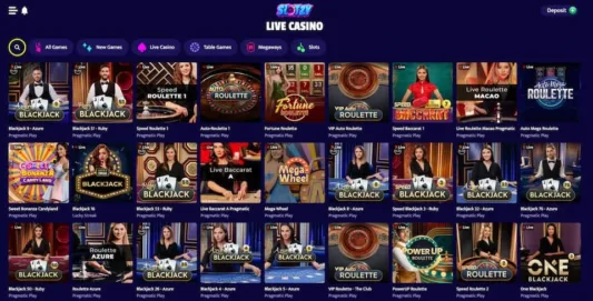Slotzy Casinon livepelit