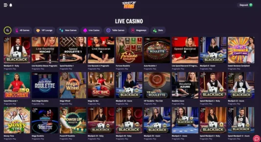 Taste Vegas live casino pelit