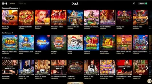 Djack Casinon uudet julkaisut ja muut pelit