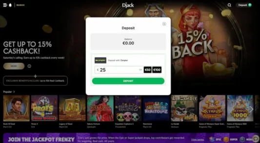Djack Casinolla pikatalletus Zimplerillä