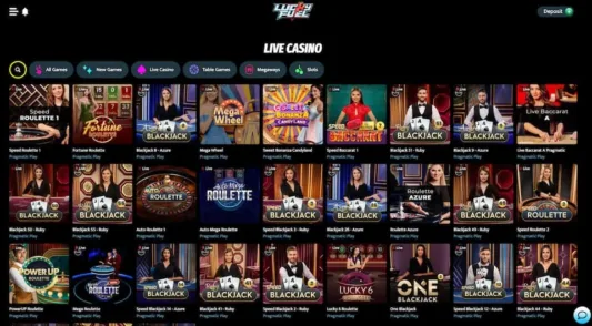 Lucky Fuel Casinon livepelit