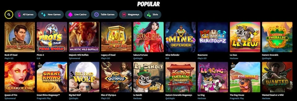 Lucky Fuel suosituimmat kasinopelit