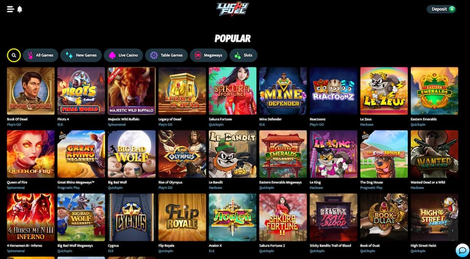 Lucky Fuel Casino ja suosituimmat pelit listattuna