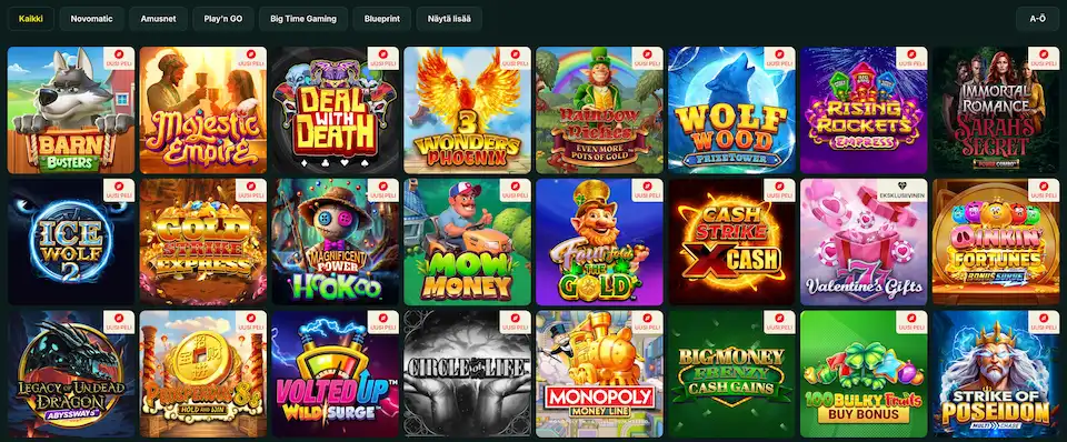 Optibet Casinon peliuutuudet