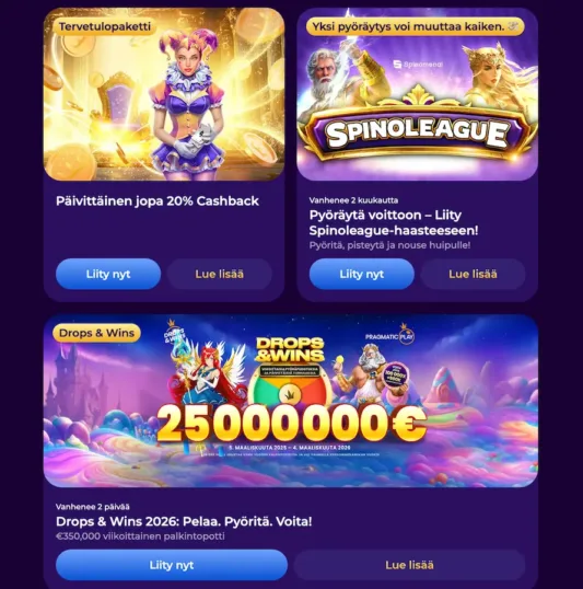 Ruhtinas Casinon kampanjat, mukaan lukien cashback ja haasteet