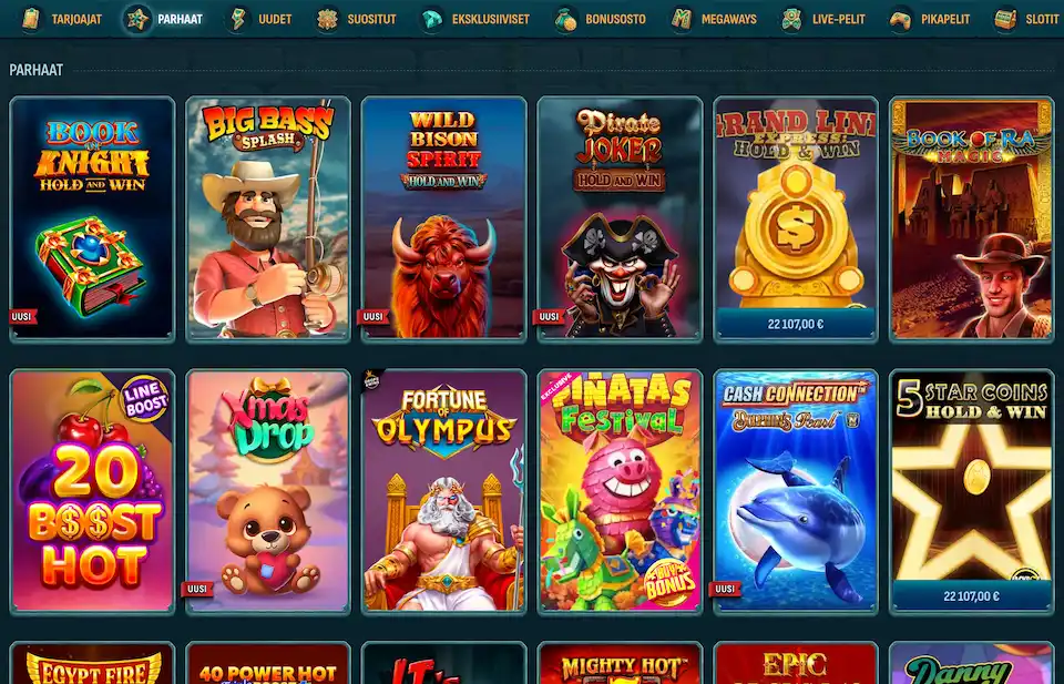 Larabetin parhaat kasinopelit